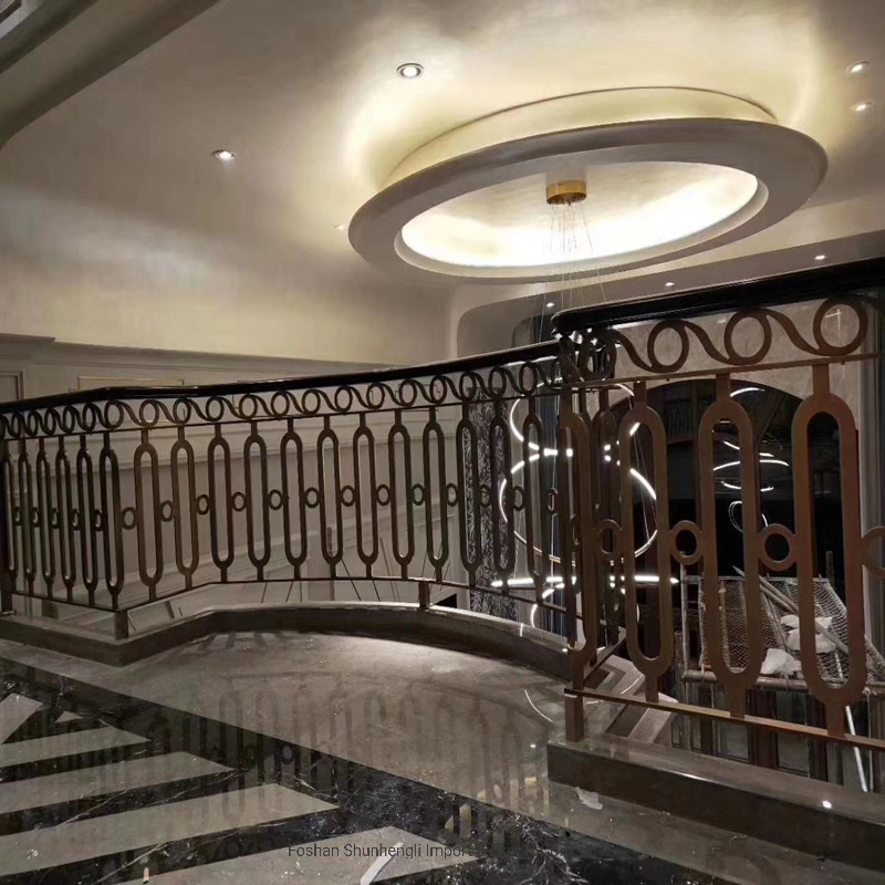 Villa Staircase Railing Customized Stainless Steel Stair Railing