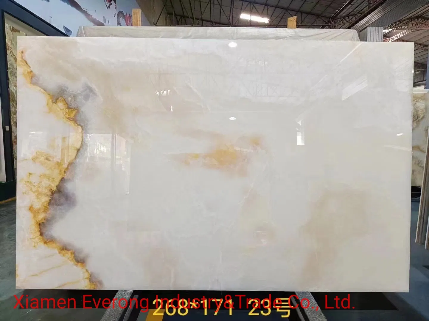 High Quality Polished Milan White Onyx Marble Slabs for Wall/Floor Decoration