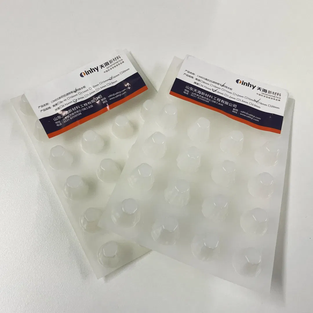 Drain Membrane Plain 15mm Studs Dimple Geomembrane for Landfill