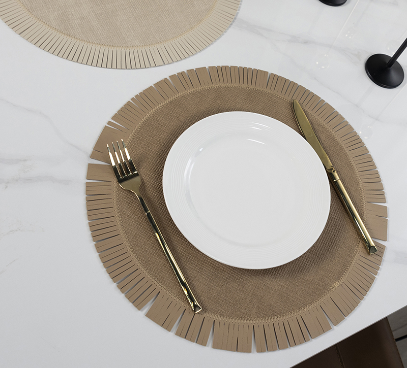 Premium PVC Leather Dining Table Placemat for Heat Resistance