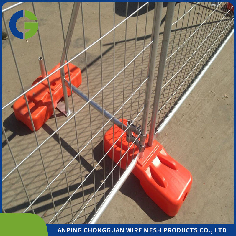 Security Fence Galvanized Outdoor Portable Feet China Style Base Construction Site Temporary Fence Panel Safety Fence