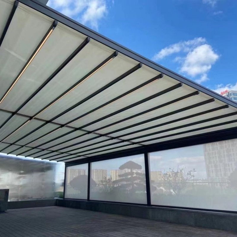 Fashionable Style Retractable Roof System Garden Aluminum Awning