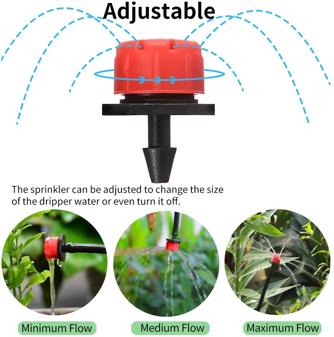 Drip Garden Adjustable Watering Anti-Clogging Emitter Dripper