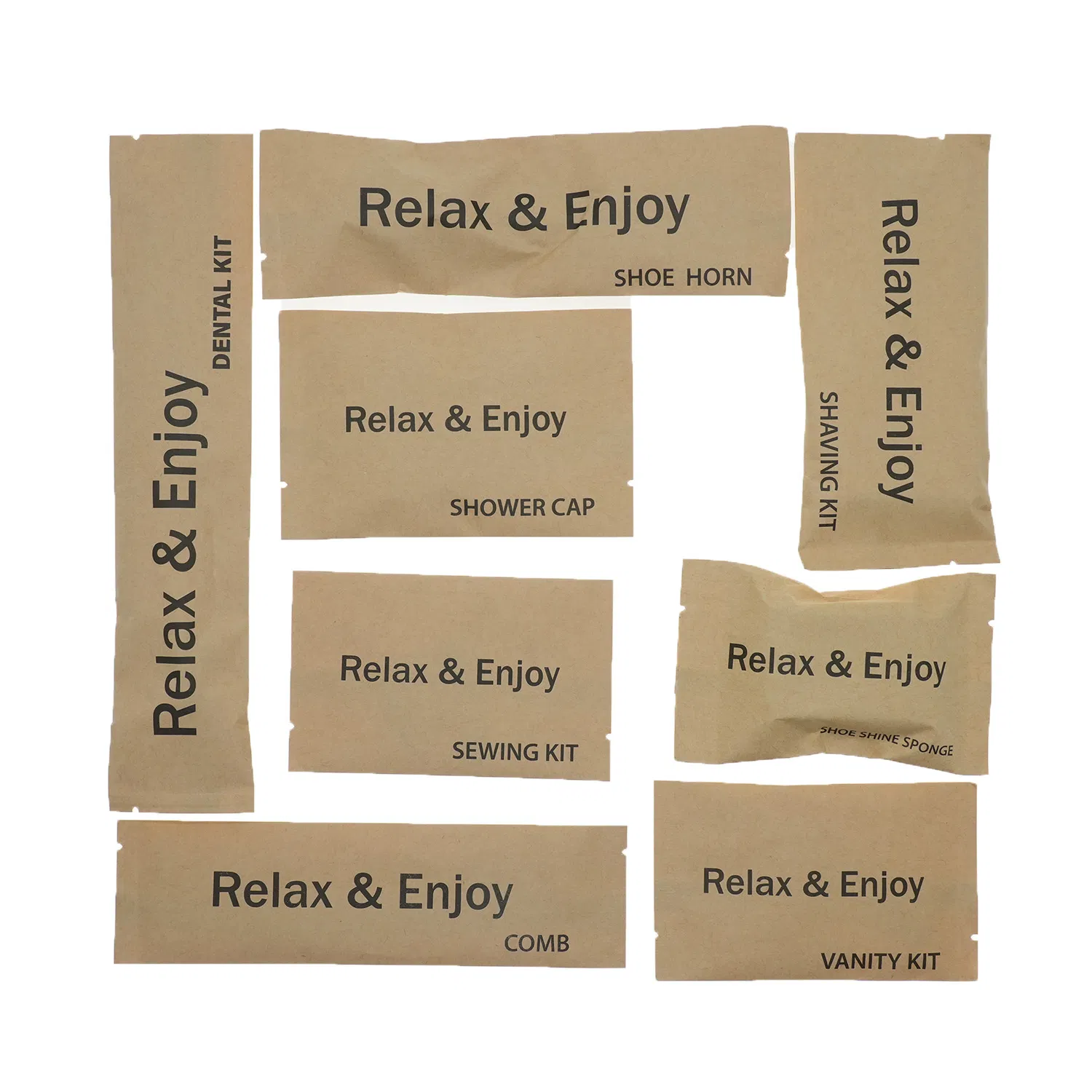 Hotel Amenities in Paper Box for Hotel Room Using