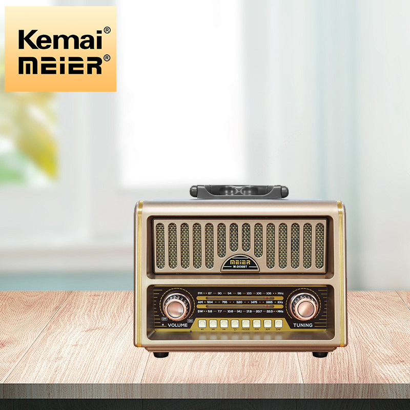 Newest Retro Desktop Radio Vintage FM Sw Multi-Band Wooden Boxes Wireless Internet Radio