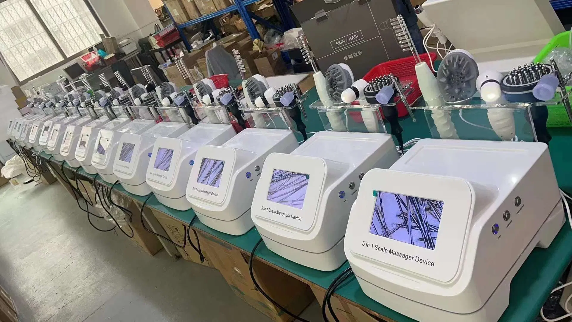 Portable Desktop 5 in 1 Hair Scalp Analyzer Hair Growth Machine Hair Care Treatment Regrowth Machine