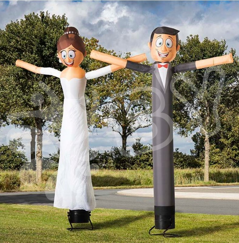 Popular Inflatable Couple Sky Dancer Decoration Inflatable Wedding Bride and Groom Air Dancer for Sale