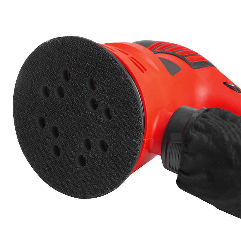 Long Life Working 380W Variable Speed Hook Loop Pad Dustless Electric Rotary Sander