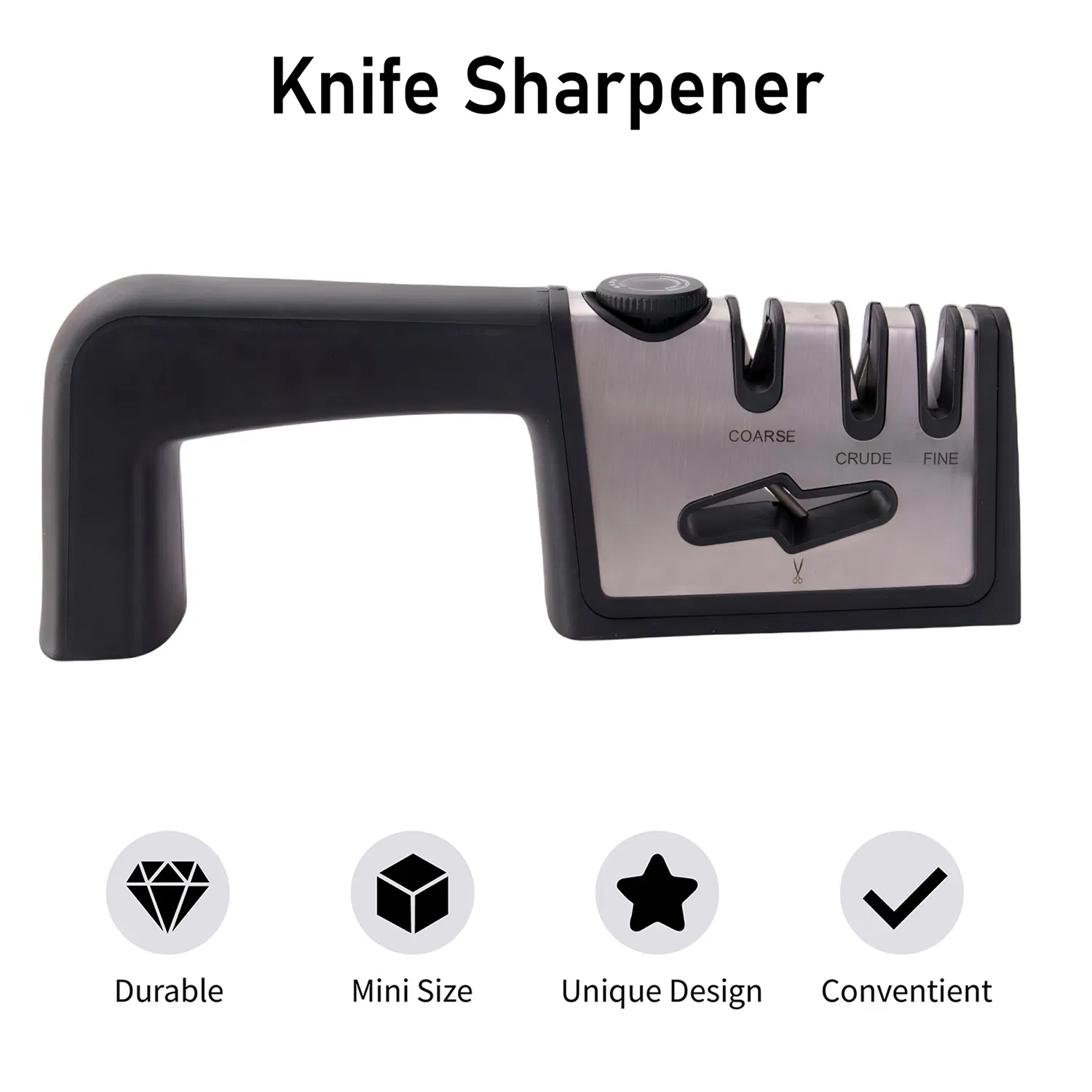 Adjustable Knife Sharpener 19 40 3 Stage Scissor Non Slip Ergonomic Tool