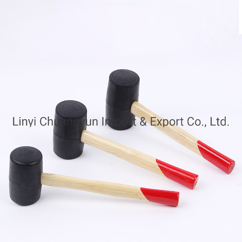 Резиновая киянка с деревянной ручкой