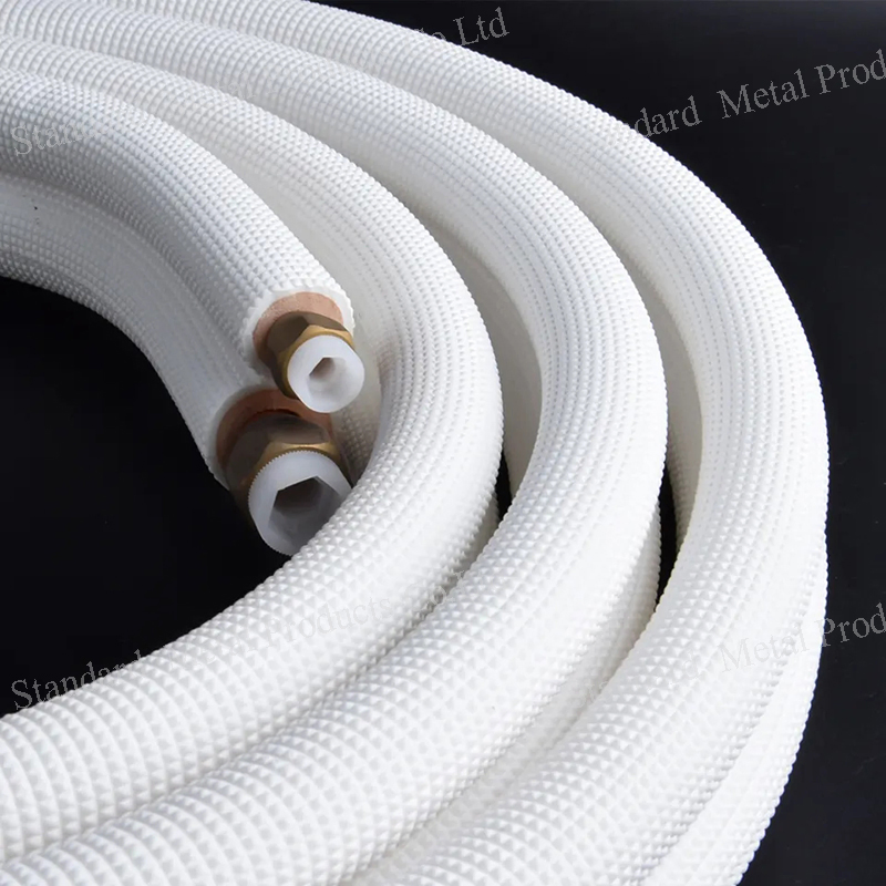 Hot Sale Line Set 1/4" 3/8" HVAC Installation Kit Air Condition Parts Insulated Copper Pipe