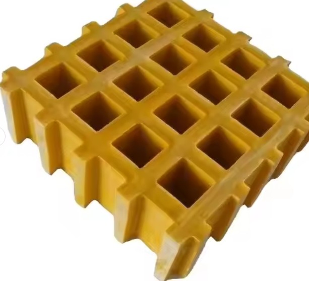 Custom Size Fiberglass FRP Car Wash Trench Drain Grating Fibreglass Walkway Mesh Drainage Grating Floor Panel