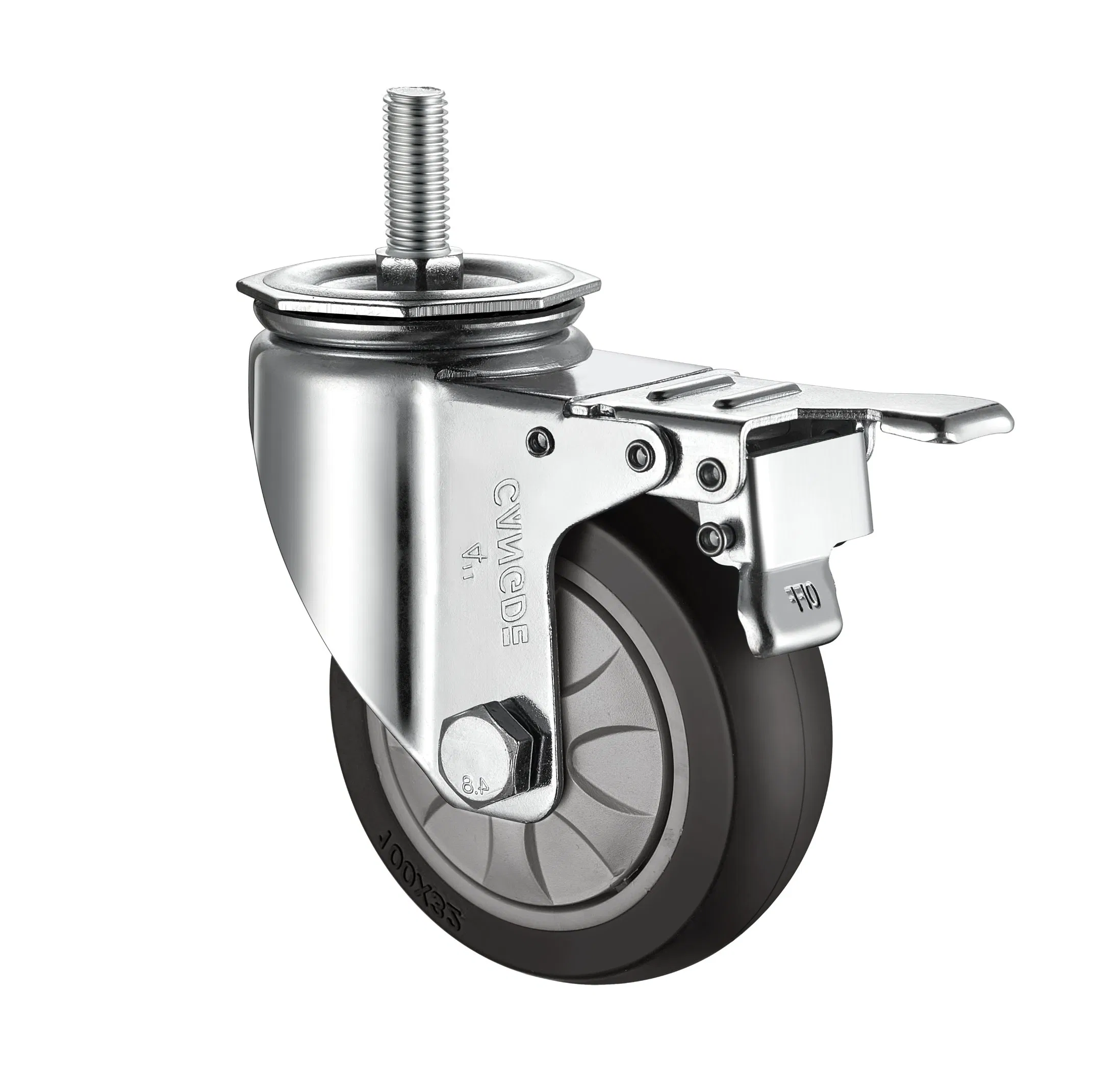 Medium Screw Foot Wheel for Heavy-Duty Supermarket Carts