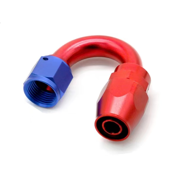180 Degree AN4-AN16 Connector Oil Cooling Radiator Quick Connector