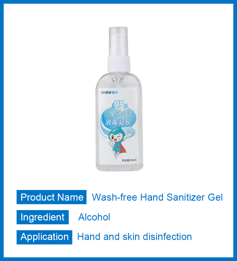 China Made 100ml Hand Sanitizer Sprayer Gel Price for Hand Hygiene Wash