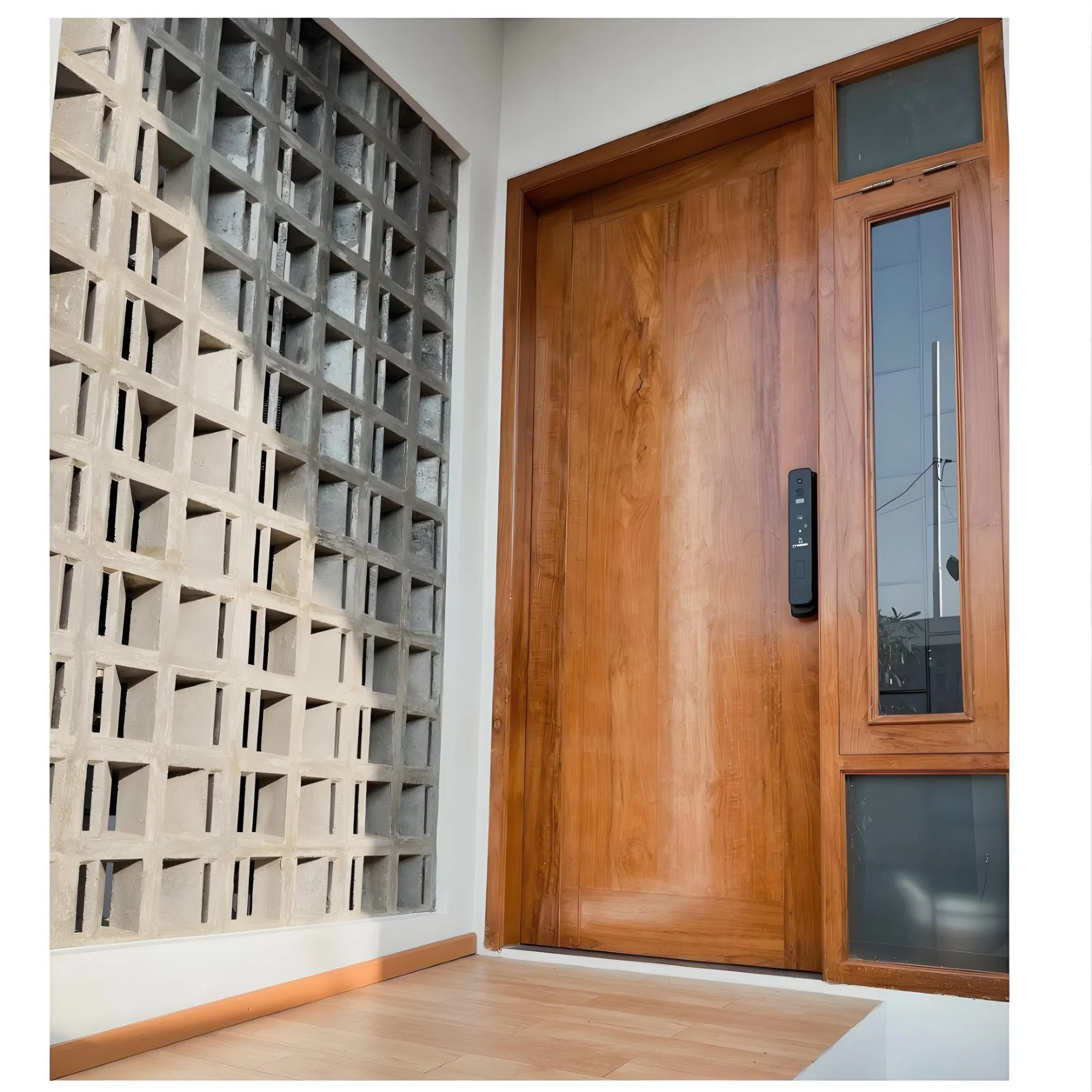 Heavy Duty Solid Wood Security Door for Exterior Use