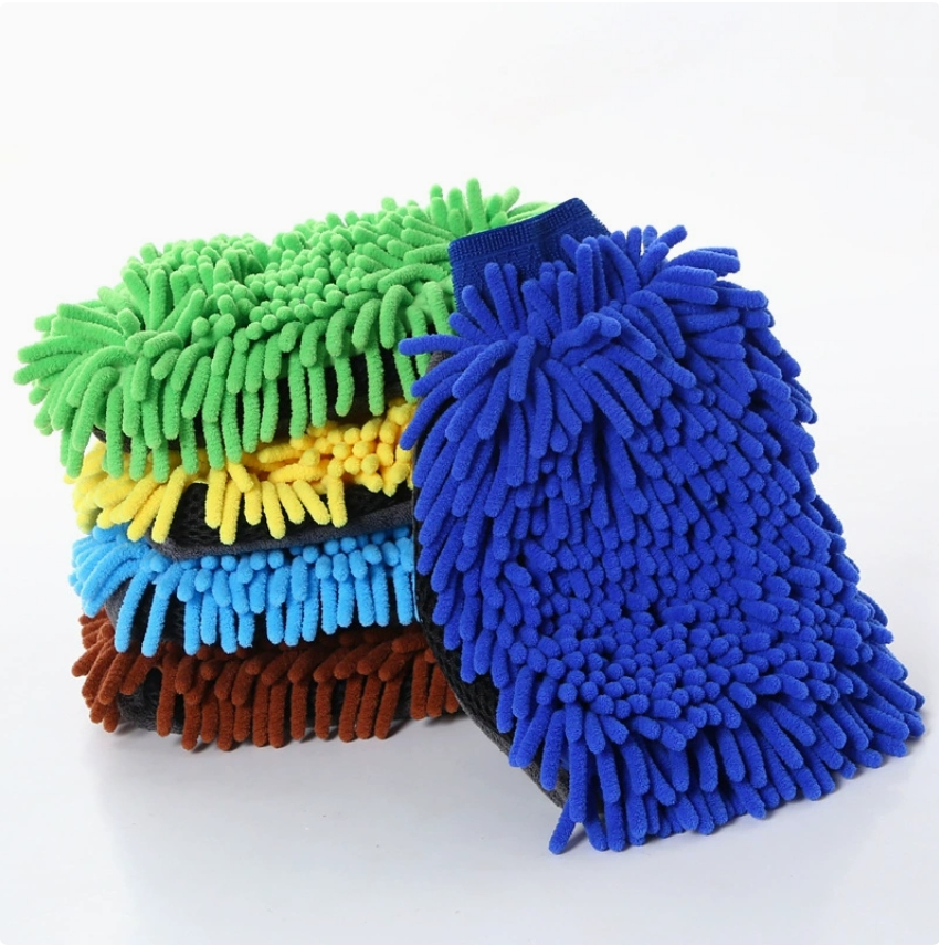 Customized Thicker Chenille Wash Mitt Glove Car Polishing Microfiber Cleaning Glove Dusting