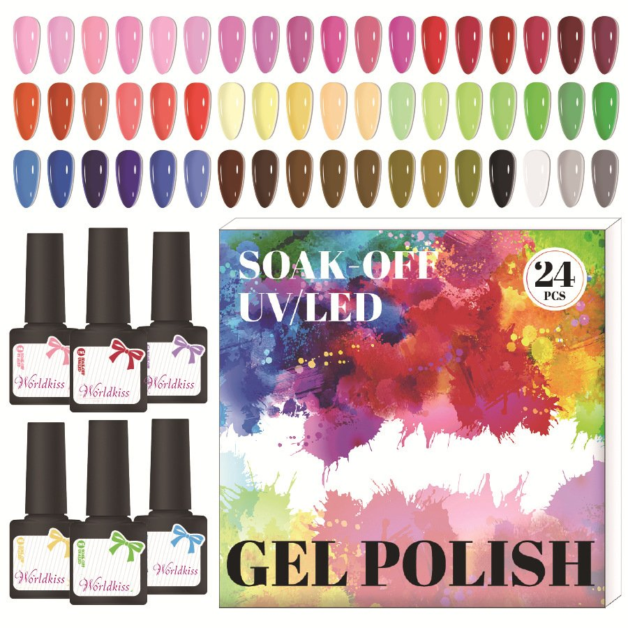 120-Color Plastic Bottle Gel Nailpolish Custom Selection Set, Nail Art Gel Polish