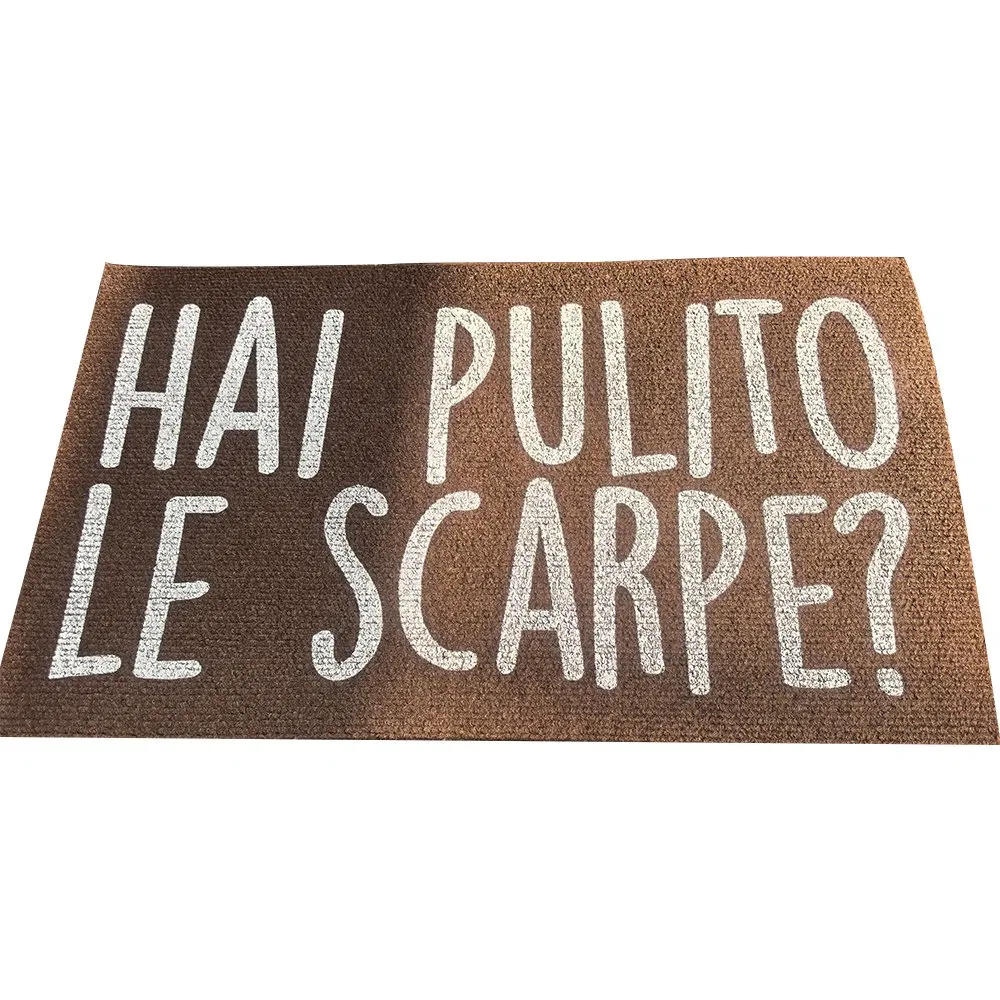 Customized Design Screen Printing Door Mat Anti-Slip PVC Backed Washable Polyester Kitchen Mat