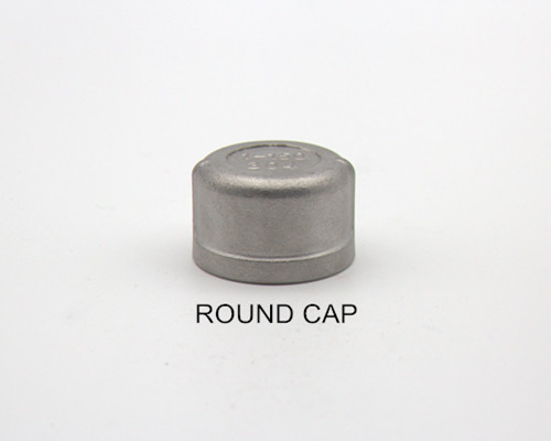 Stainless Steel Cap, Thread, Round or Hexagon