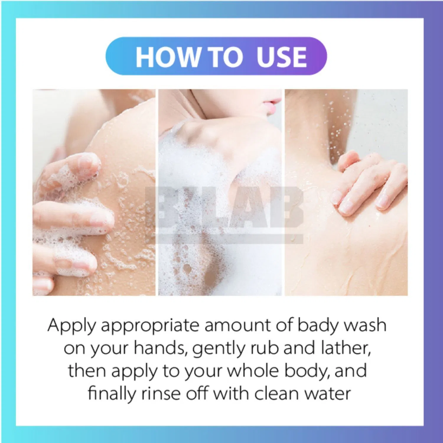 Private Label Moisturizing Whitening Skin Lightening Sea Salt Body Wash