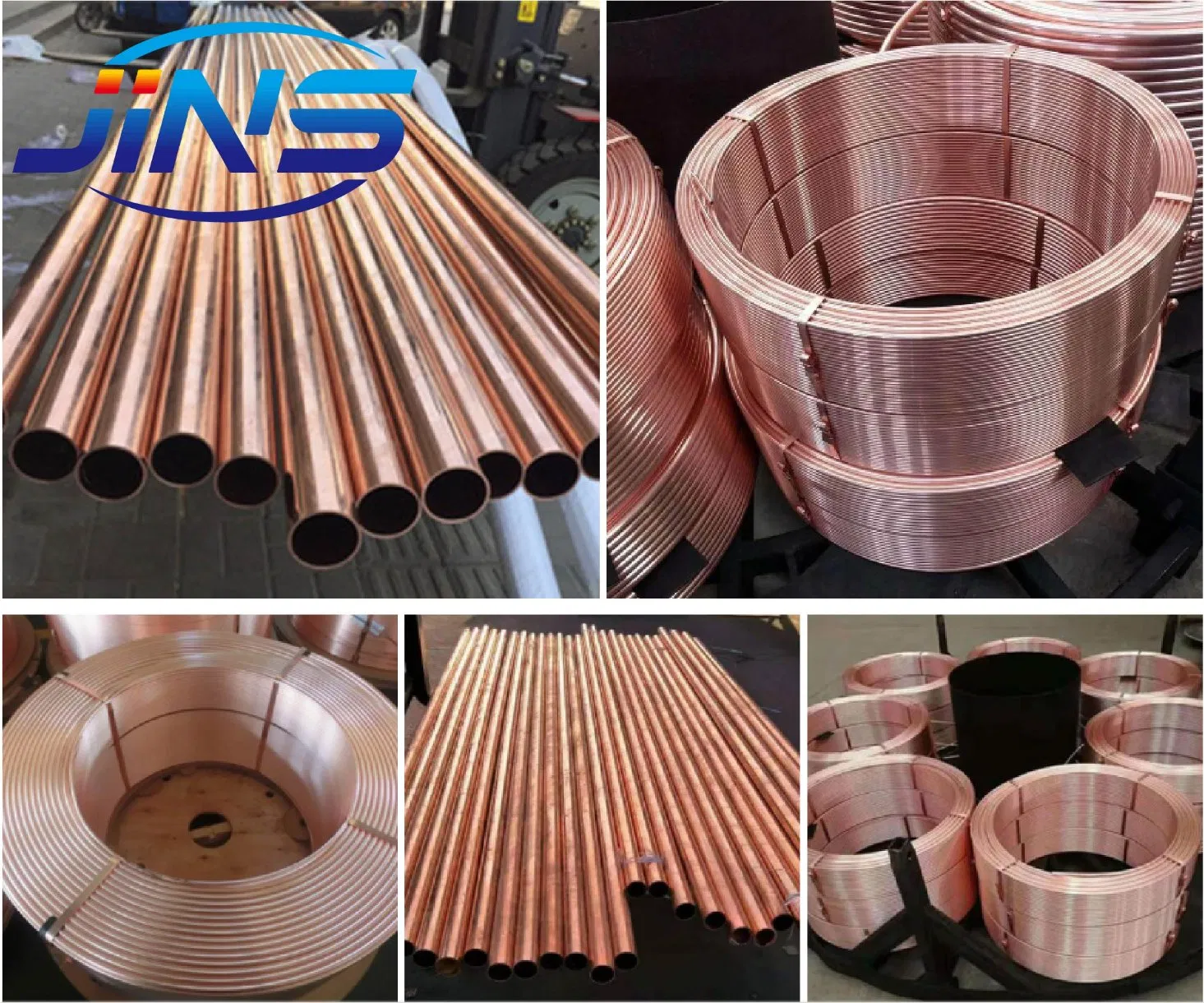 Copper Pipe Tube 99.9% Purity Refrigeration Air Conditioner Hard Temper