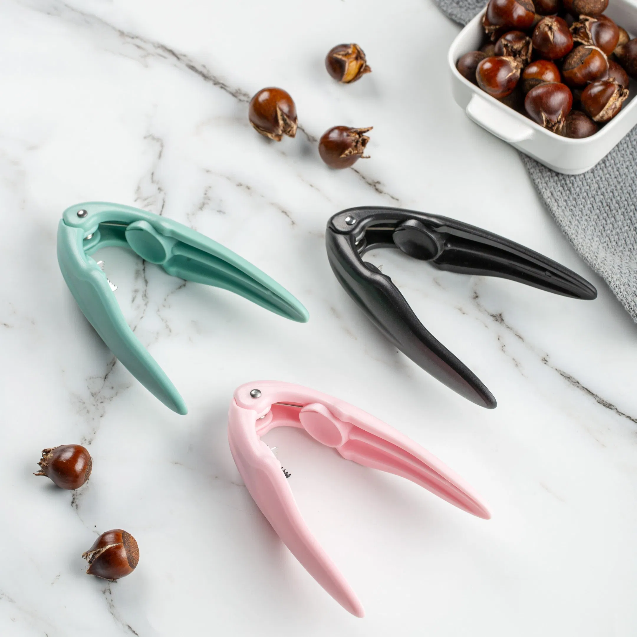 Multicolor Portable Home-Use High-Efficiency Nutcracker Metal Opener Pliers for Quick Shelling Tasks