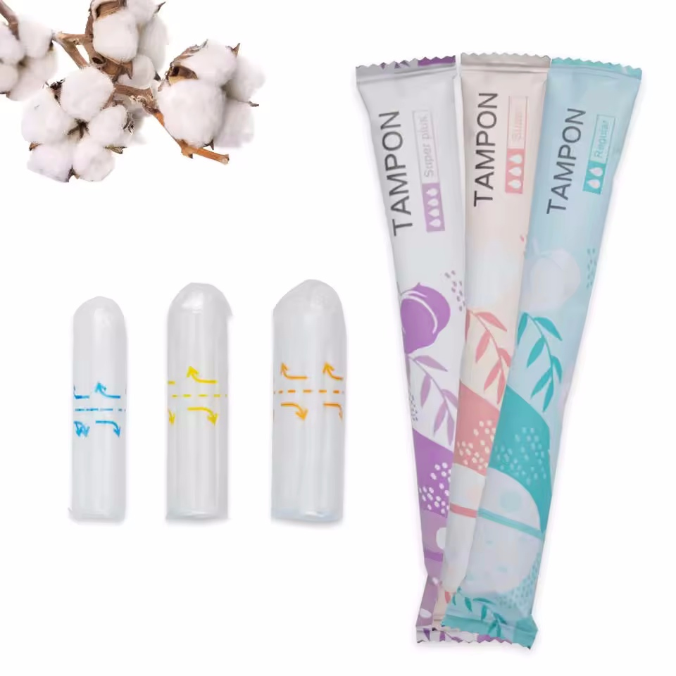 Factory Wholesale 100% Organic Tampons for Women Private Label Natural Tampons
