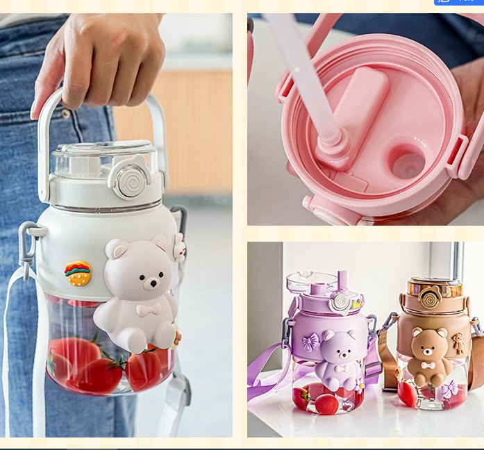 Детская пластиковая бутылка для воды, 1 л