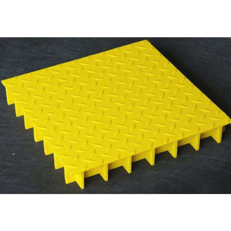 Longevity and Low Maintenance Cost GRP/FRP Covered Grating with Gritted Plate
