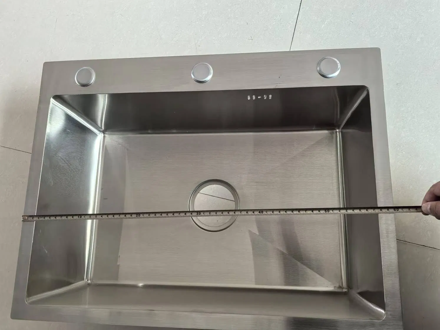 Multi-Fuctional Square Handmade Stainless Steel Kitchen Sink with Deepened by 230mm