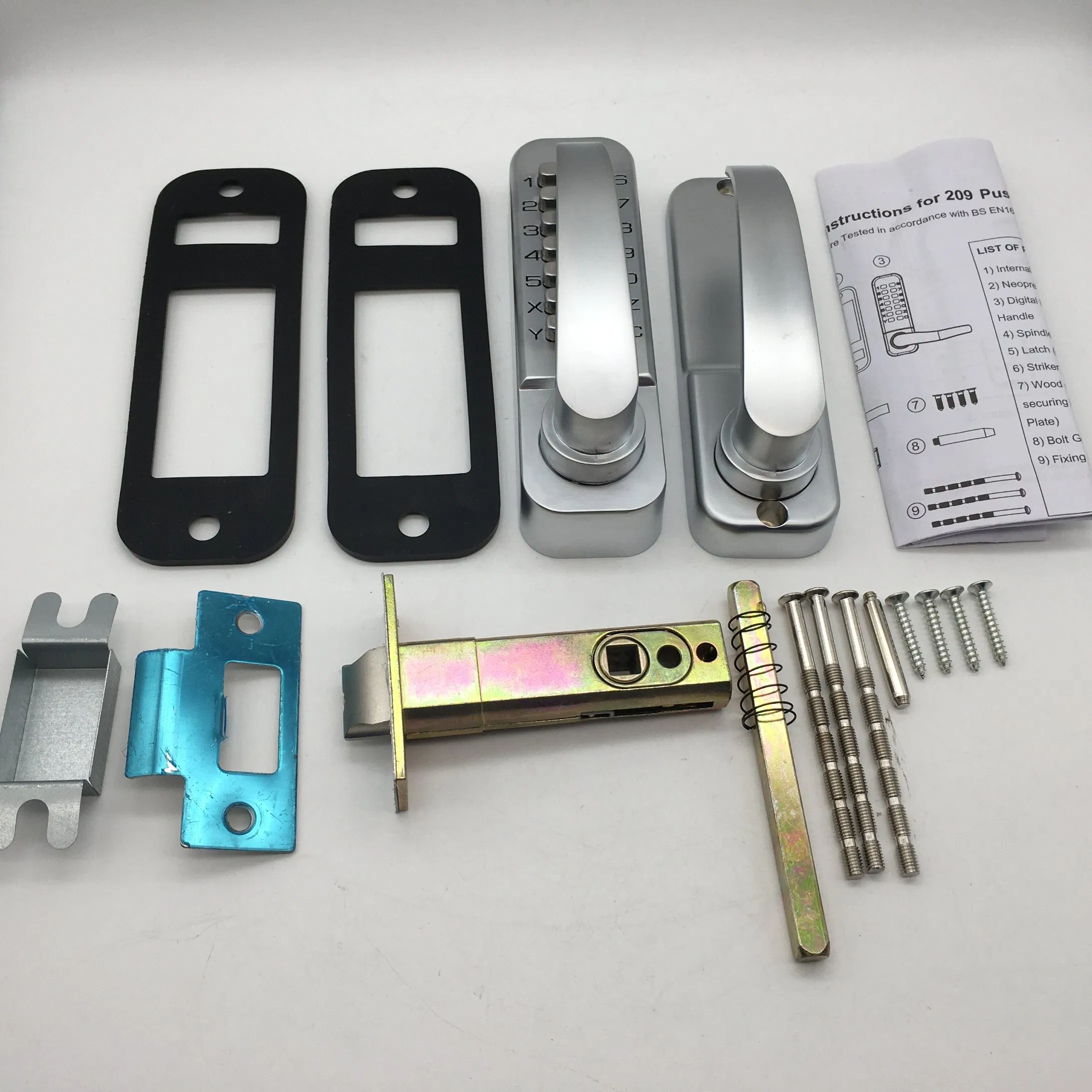 Fireproof and Waterproof No Power Supply No Key Required Security Code Keyless Mechanical Double-Sided Password Combination Door Lock