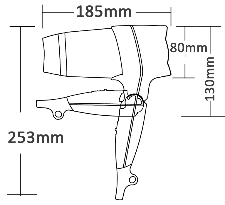Hotel Appliances Quality Hair Dryer, High Quality ABS Foldable Hair Dryer