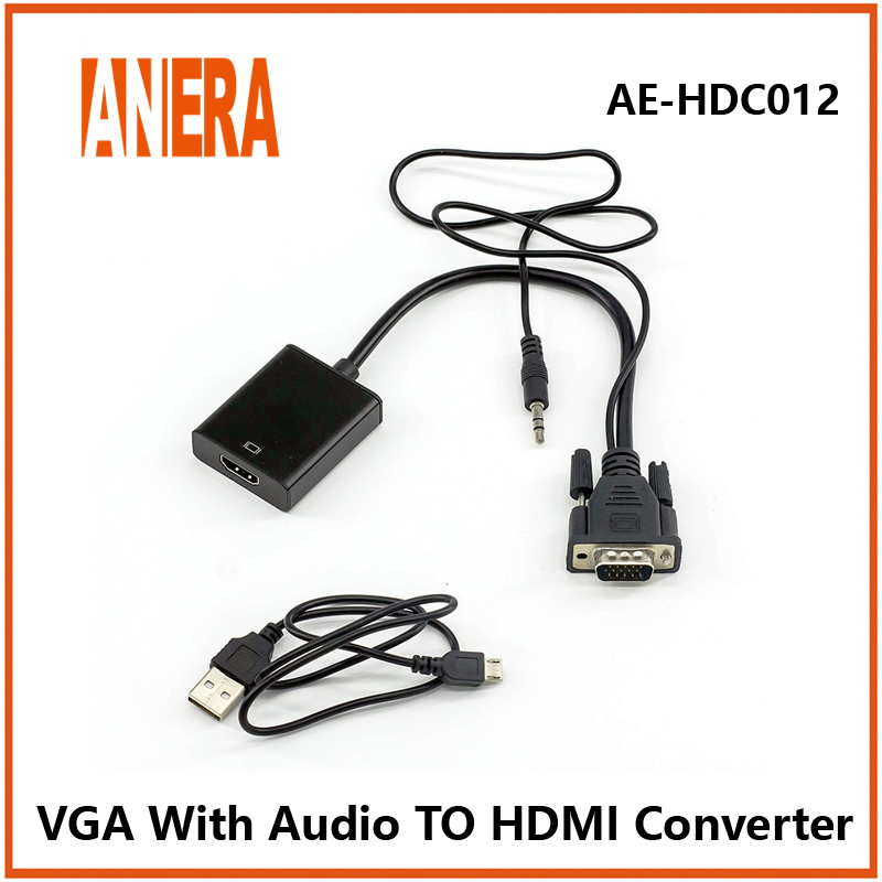 Конвертер VGA-HDMI с аудио Anera