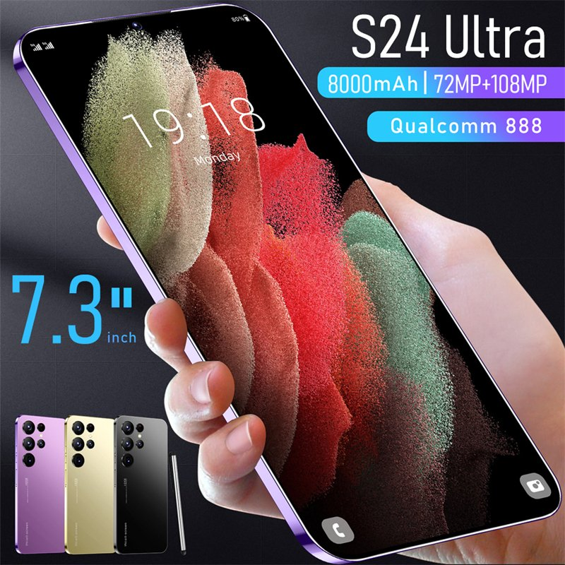 Latest S24ultra 16+1tb 200MP+50MP+12MP Triple Cam 5000mAh 5g Unlocked Mobilephone