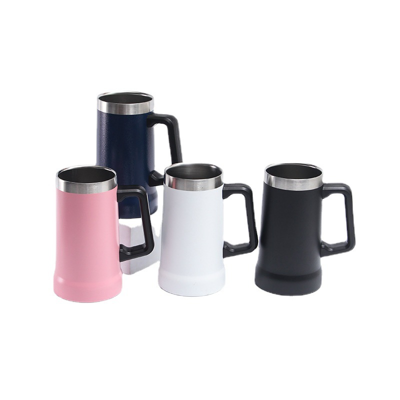 24 Oz Coffee Tumbler Cups Stainless Steel Beer Mugs