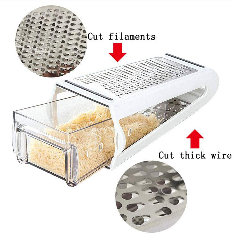 Двухсторонняя пластиковая тёрка с контейнером