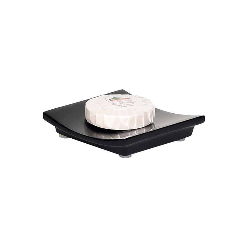 High Quality Hotel Custom Black Square Soap Dish