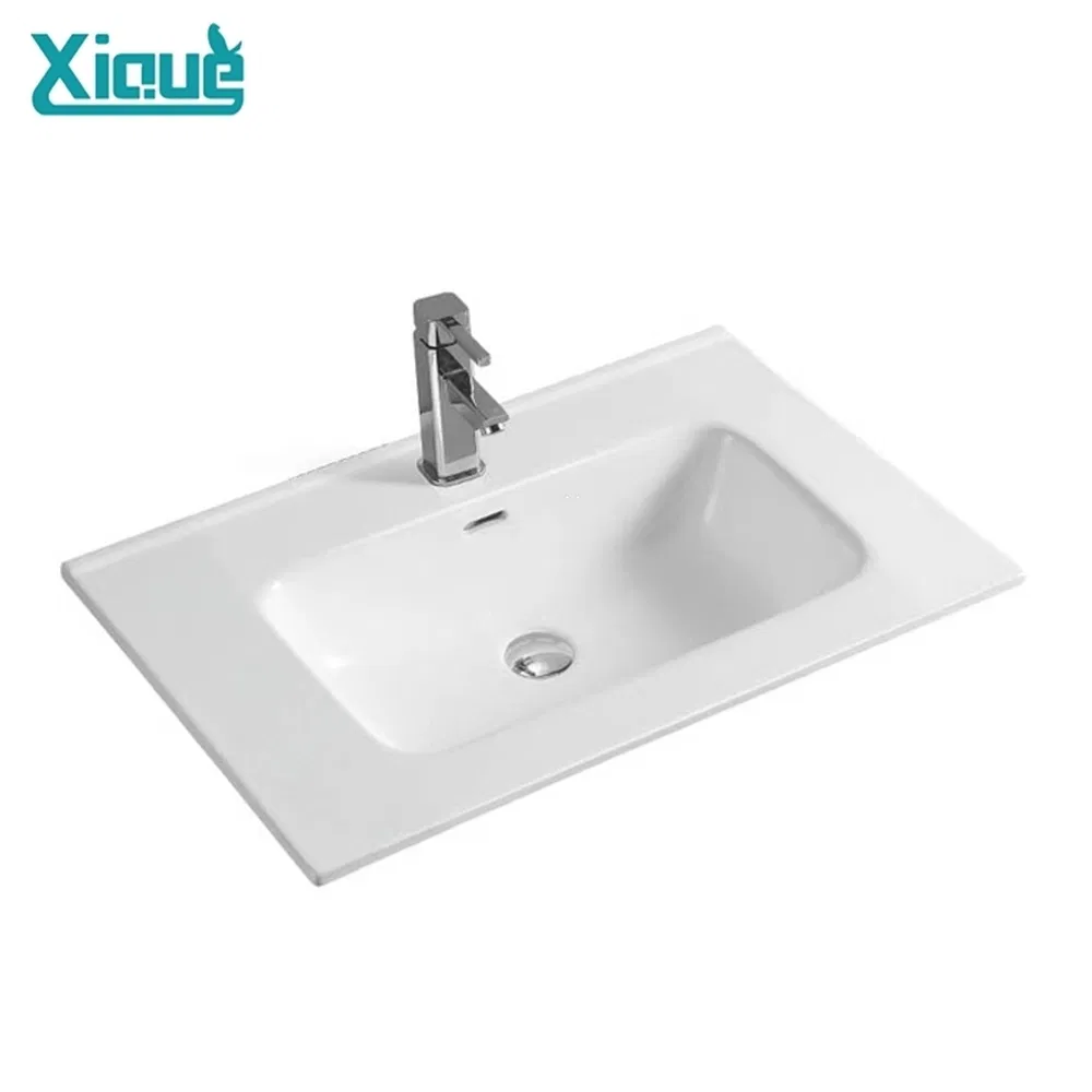 Wall-Hung Ceramic Bathroom Wash Basin Sink for Residential Vanity Spaces