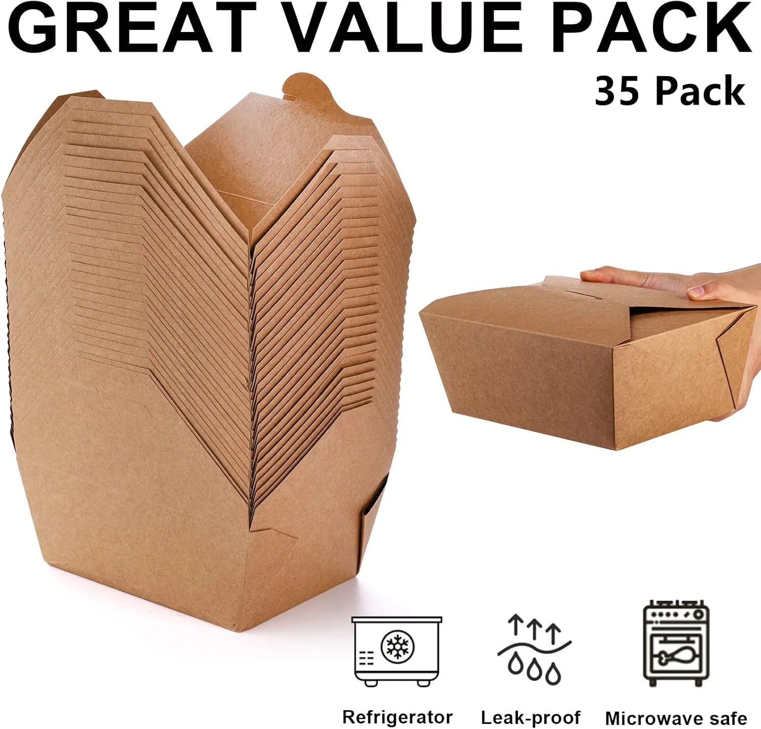 Disposable Biodegradable Fast Food Takeaway Kraft Paper Lunch Box Salad Noodles Sandwich Sushi Takeaway Boxes with All Custom