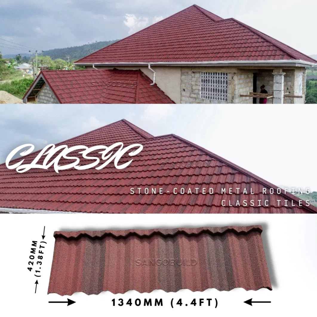 Roof Cover Sheet in Dr Congo Wholesale Price Tuiles Construction Material Price Lubumbashi Kinshasa Stone Coated Roof Tiles Price in Drc