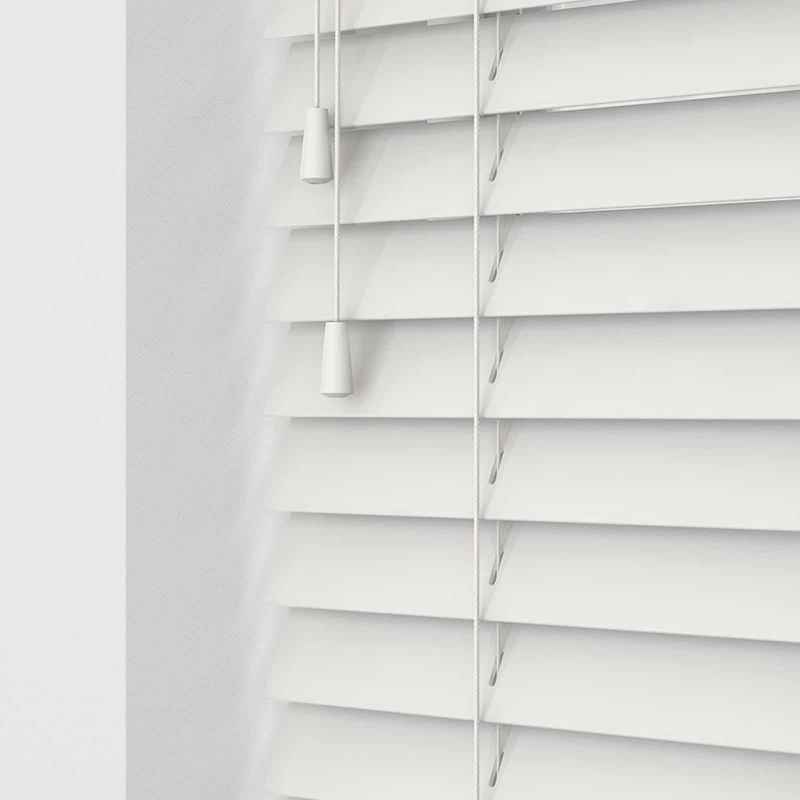 Concise Style Fauxwood Corded Heat Resistent Horizontal Blinds