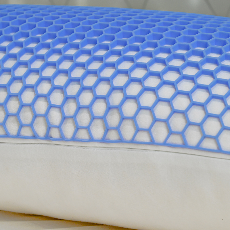 Breathable TPE Comfort Pillow with Microfiber Cover in Rectangle Design