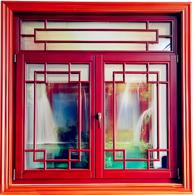 modern Design Double Glazed Grills Design Aluminum Solid Wood Window and Door