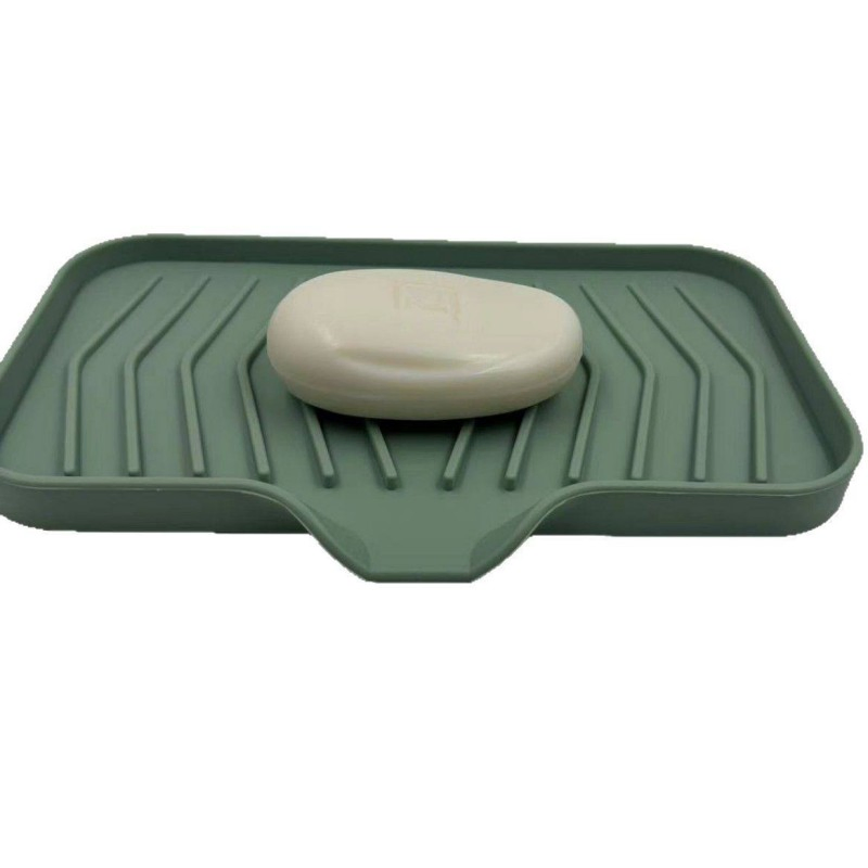 Modern Design Food-Grade Silicone Dish Drying Mat Non-Slip Heat-Resistant Eco-Friendly Durable Rectangle Pattern for Home Use