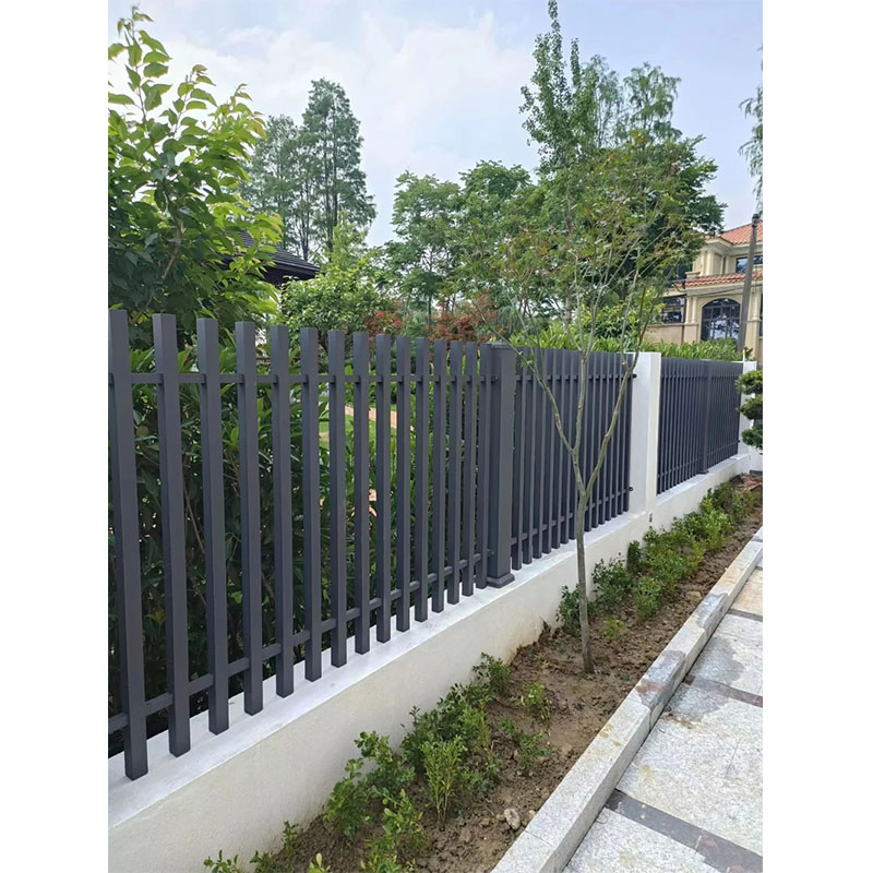 Modern Black Aluminum Fence Aluminium Privacy Fence for Home Garden