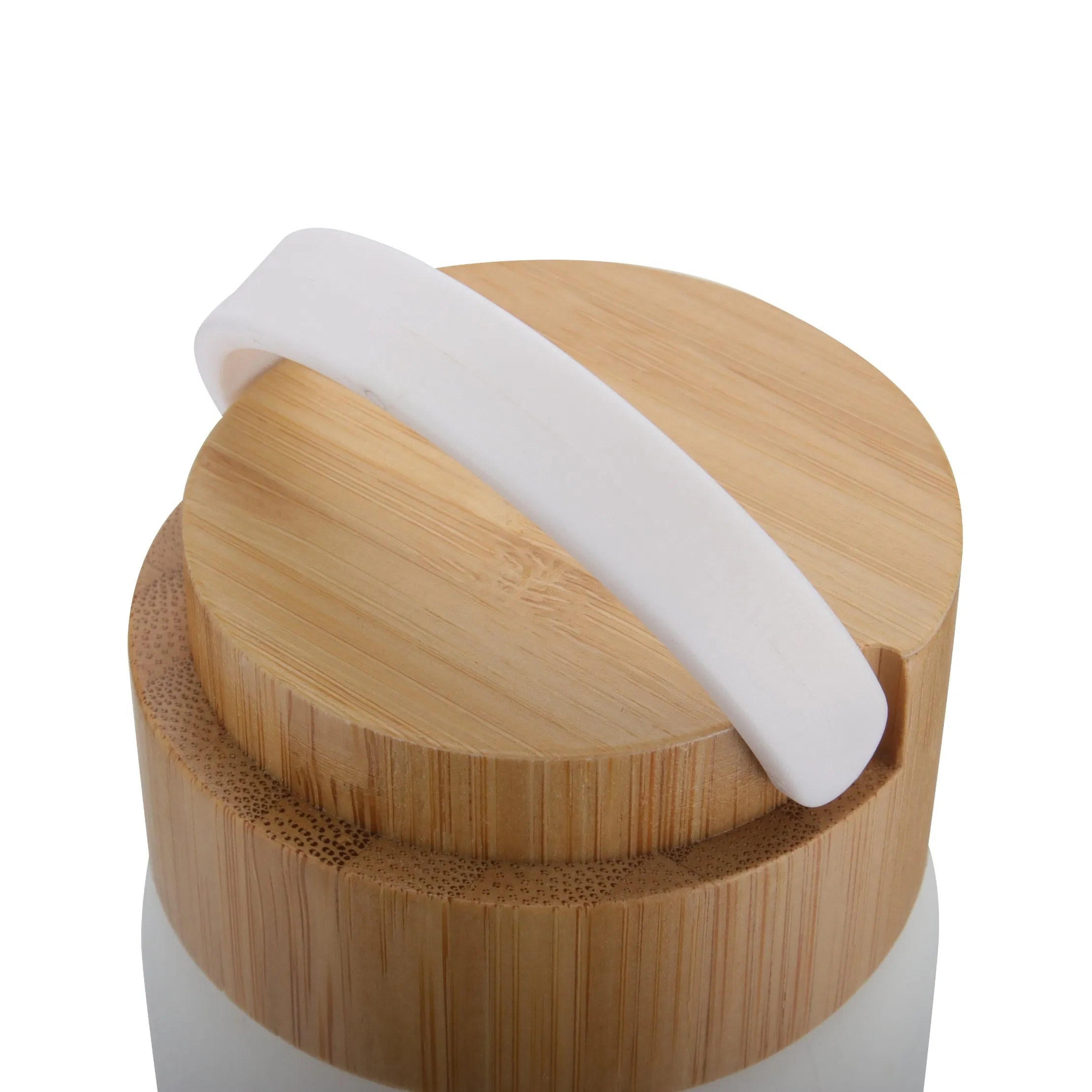 Grink 550ml Glass Water Bottle with Slotted Silicone Sleeve and Wooden Lid