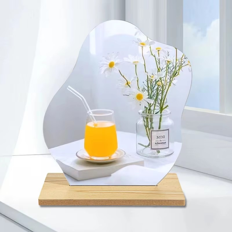 Home Desktop Makeup Mirror Simple Irregular Mirror