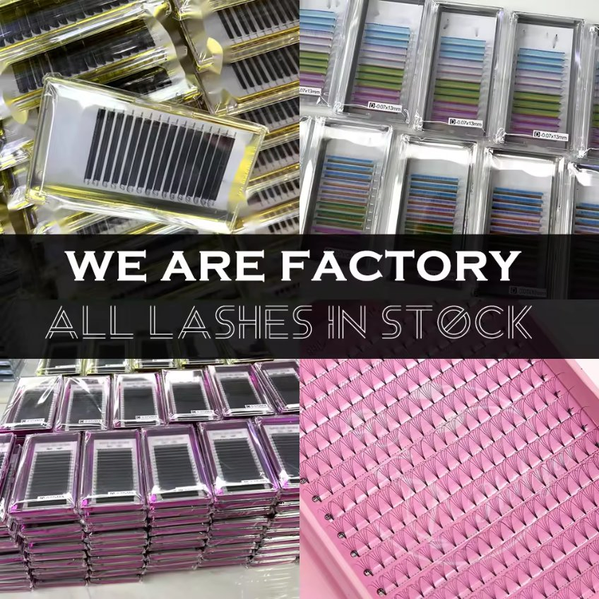 Private Label Korean PBT Fiber Lash Extensions Supplies C D Cc Dd L Matte Volume Lash Trays Individual Eyelash Extensions
