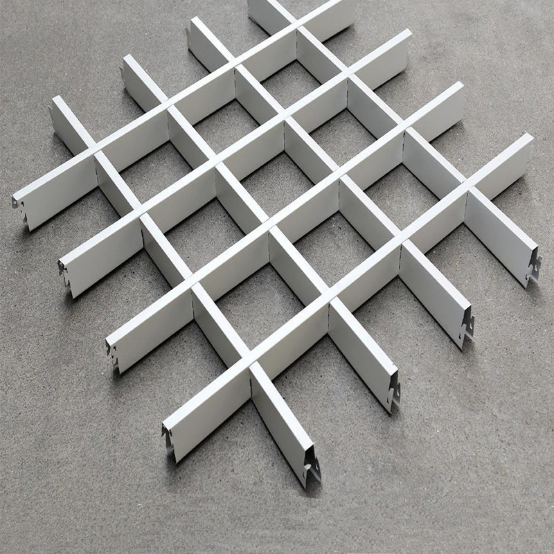 100X100 Factory Price Metal Open Cell Suspended Ceiling Tile Supermarket Ceiling